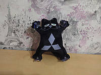 Игрушка кот Саймона в машину c вышивкой Mitsubishi мицубиси черный подарок автомобилисту 02991