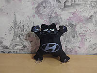 Игрушка кот Саймона в машину c вышивкой Hyundai хендай хюндай черный подарок автомобилисту 02992