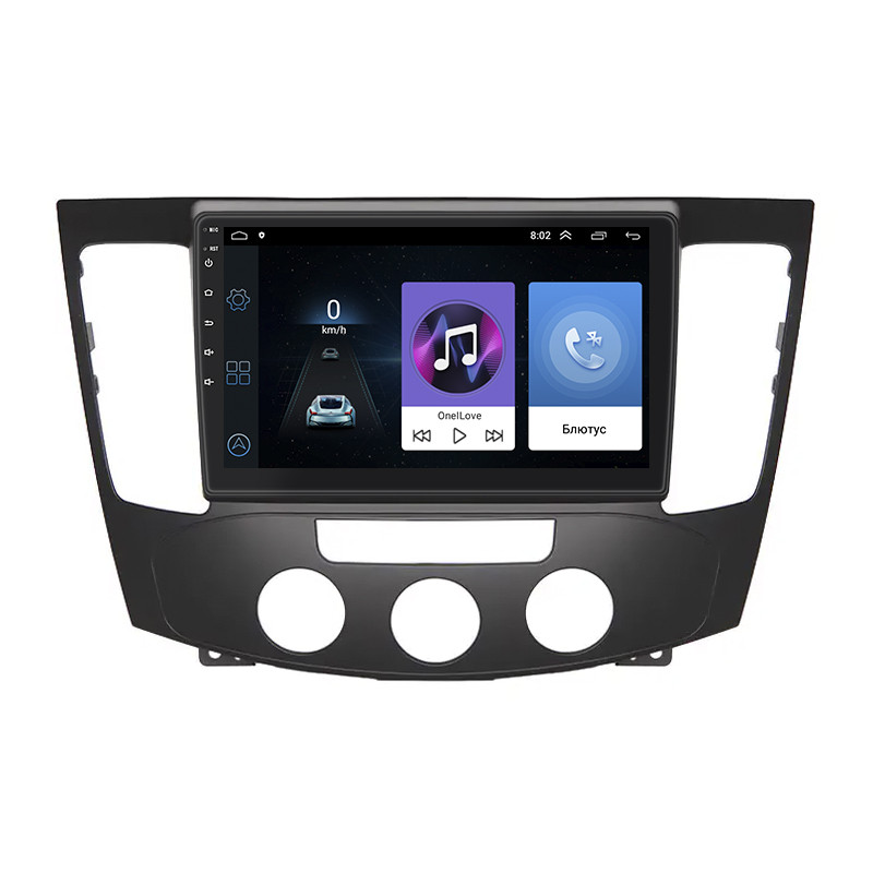 Магнітола Lesko для Hyundai Sonata V (NF) Manual AC 2008-2010 екран 9" 1/16Gb Wi-Fi GPS Base Хюндаї Соната
