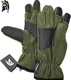 Тактичні зимові рукавички з подвійного флісу із захисними вставками долонь і пальців., фото 6