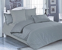 Напівторні комплекти ліжка однотонні постільна білизна 1.5 спальна 145х215 см бязь Сірий