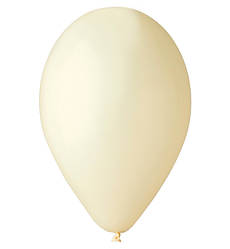 Повітряні кульки (25 см) 10 шт, Італія, колір - слонова кістка (пастель)