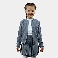Кофта для девочки Герда с люрексом Art Knit серый 116-122