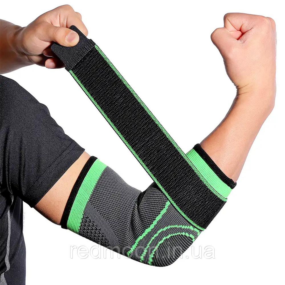 Еластичний фіксатор-бандаж на ліктьовий суглоб / Відріз на лікоть від розтягнень, травм і перевантажень / Налокітник, фото 1