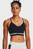 Женский черный спортивный топ UA Seamless Low Long Bra Under Armour 1357719-001