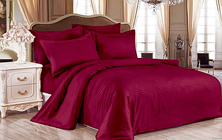Напівторна постільна білизна однотонна 1.5 від виробника, постільна білизна напівторна сатин Бордо