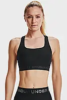 Женский черный топ UA Crossback Mid Bra-BLK Under Armour 1361034-001