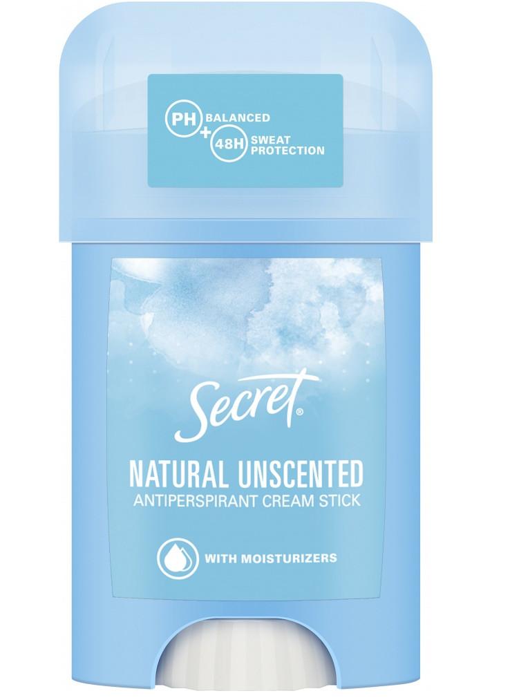 Кремовий дезодорант антиперспірант Secret Natural Unscented 40 мл