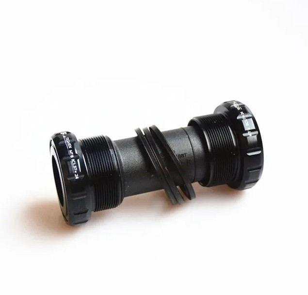 Каретка FOVNO 68-73 (BSA 1.37"x24 tpi) стандарт HollowTech2 Алюміній 7075. Чорна. 94 грами