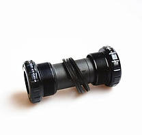 Каретка FOVNO 68-73 (BSA 1.37"x24 tpi) стандарт HollowTech2 Алюміній 7075. Чорна. 94 грами