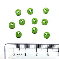 Гудзики міні, 6 мм, 10 шт, САЛАТОВІ