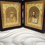 Парні ікони у темних фігурних кіотах 25х30см, фото 2