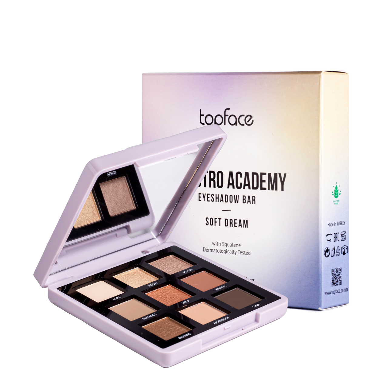 Палетка тіней для повік TopFace Maestro Academy Eyeshadow Bar 9 відтінків № 001, фото 1