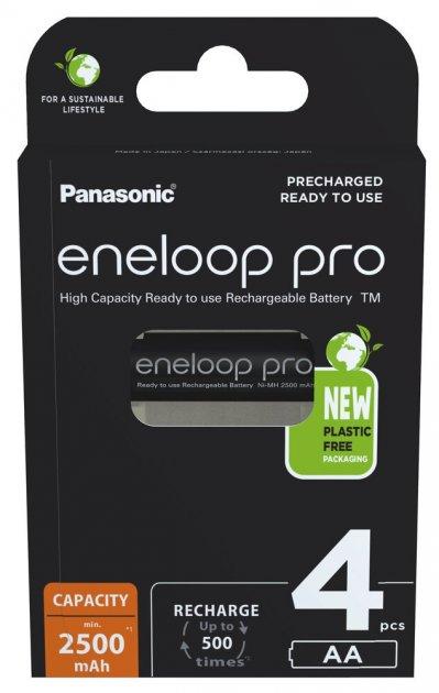Акумулятор Panasonic Eneloop Pro AA, 2500mAh, Eco Box 4шт (Оригінал Японія)
