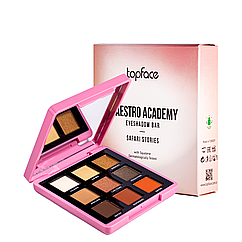 Палетка тіней для повік TopFace Maestro Academy Eyeshadow Bar 9 відтінків № 002