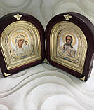 Весільні ікони арочні в коричневому кіоті 23х28см, фото 3