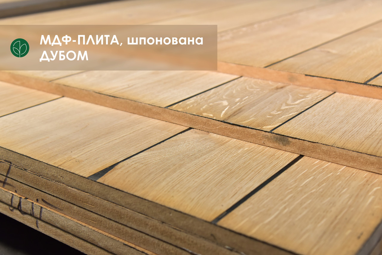 МДФ плита шпонированная Дубом в сучках (доска) 19 мм 2,8х1,033 м ...