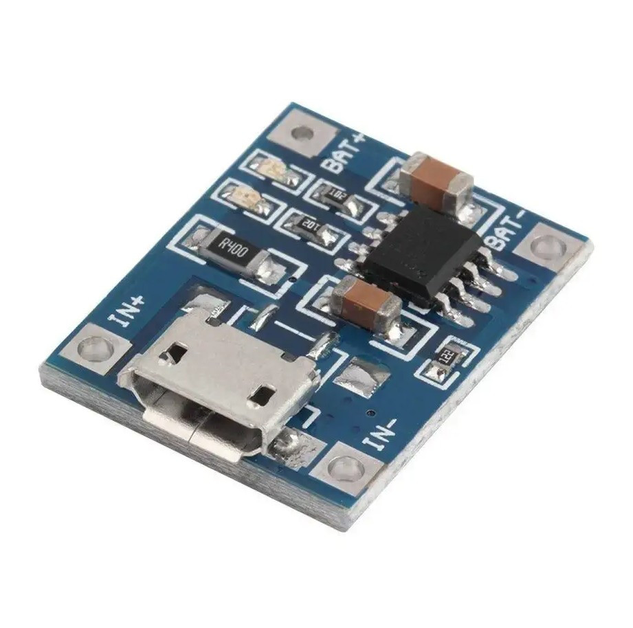 Модуль TP4056 microUSB із захистом контролер заряду Li-ion акумулятора 5V 1 А, Зарядна плата для акумуляторів