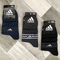 Носки мужские демисезонные хлопок спортивные Adidas, Athletic Sports, средние, ассорти, 06225