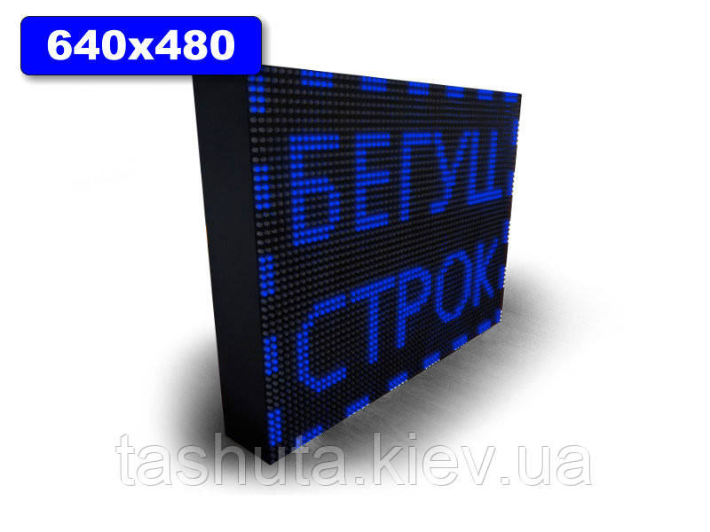 Похилий рядок led 640х480 мм (синій колір) (Датчик температури: Без датчика;  Локальна мережа: З модулем WiFi;)