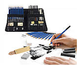 Професійний набір для малювання ескізів Yover 40 предметів (YV-PSN040), фото 3