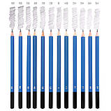 Художній набір для малюнку та ескізів Yover  у нейлоновому пеналі 48 предметів (YV-PSN048), фото 6