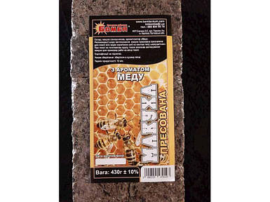 Жменька для рибалки (підгодовування) пресована Мед 430гр ТМ Бомба
