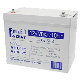 Full Energy FEL-1270 12V 70 Ah Акумулятор гелевий
