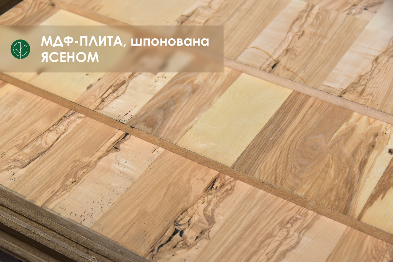 Стінова панель ЯСЕН У СУЧКАХ (ЯДРО) 19 мм 2,8х1,033 м = 2.9 м² ( 1 лист ), фото 1