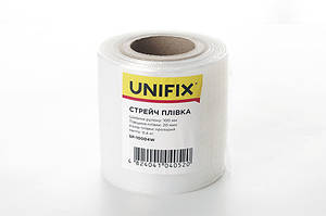 Стретч-плівка 100 мм 0,4 кг (20 мкм) прозора, втулка 100 г UNIFIX