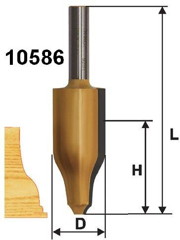 Фреза фигирейная вертикальна ф25.4х41.3, хв.12мм (арт.10586)