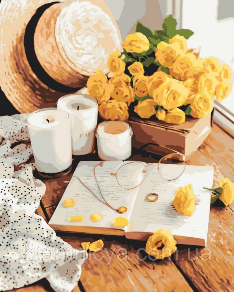 Картина за номерами Квіткова книга, 40х50 Brushme (BS51336)
