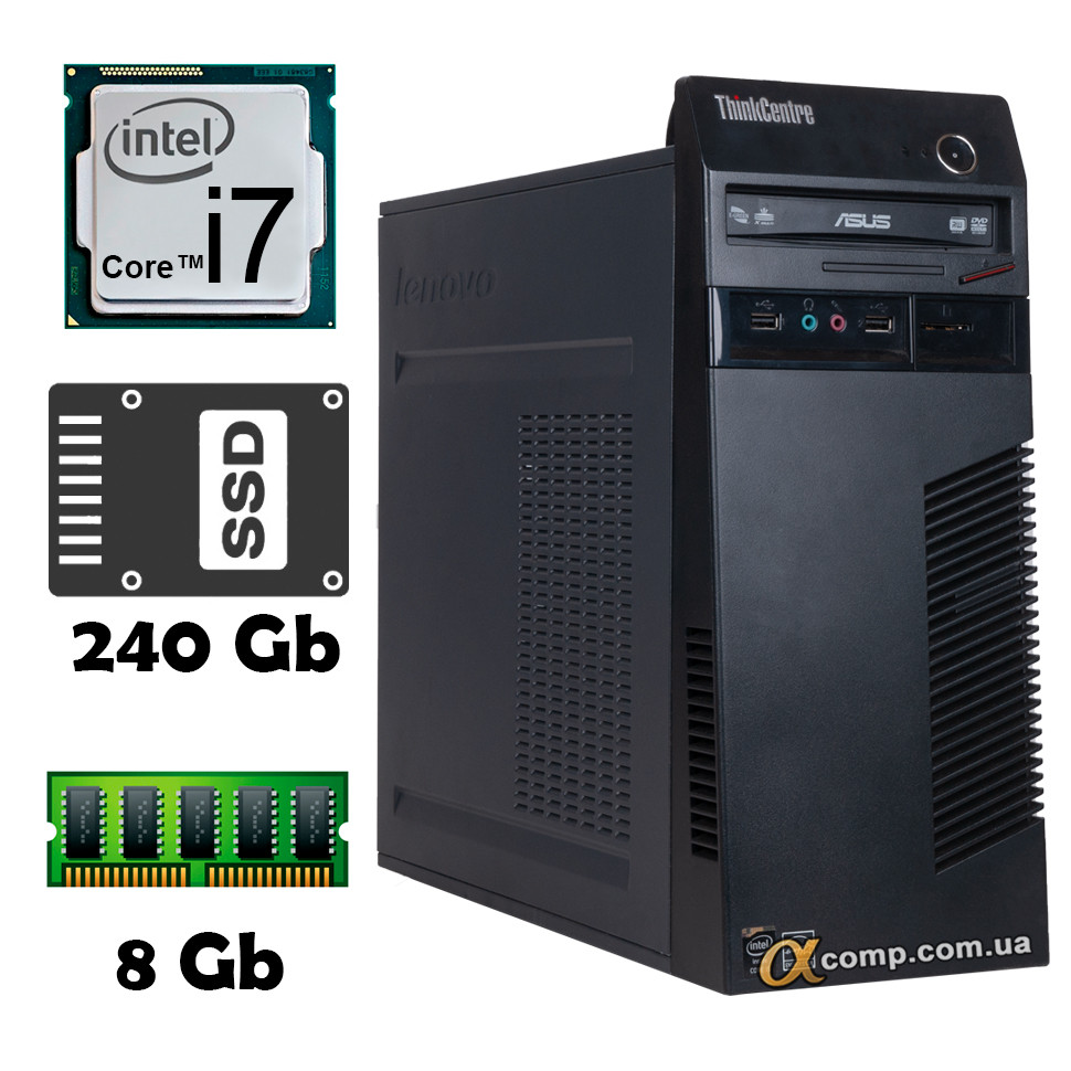 Lenovo ThinkCentre M73 (i7-4770S • 8Gb • ssd 240Gb) MT
