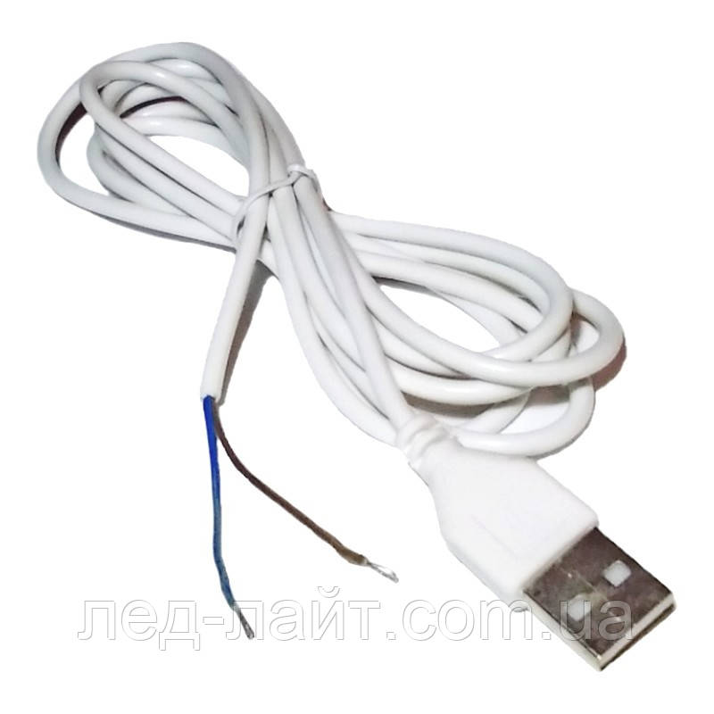 Кабель USB (тато) 2pin білий 1.5м