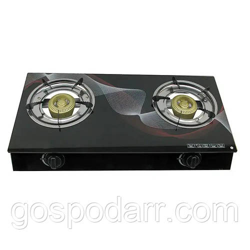 Настольная газовая плита Мрия на 2 конфорки (стекло, пъезоподжиг), цена ...