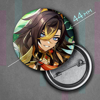 "Дех'я (Геншин / Genshin)" значок круглий на булавці Ø44 мм