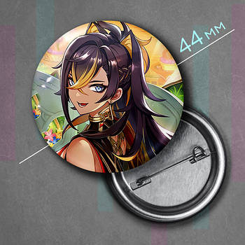 "Дех'я (Геншин / Genshin)" значок круглий на булавці Ø44 мм