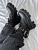 Ботинки Prada Monolith Pouch Ankle Boots Black Brushed Leather And Nylon, фото 11