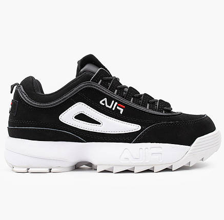 Кросівки Fila Disruptor 2 Black White Red, фото 1