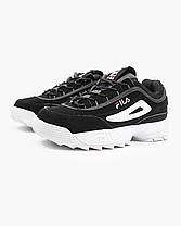 Кросівки Fila Disruptor 2 Black White Red, фото 4