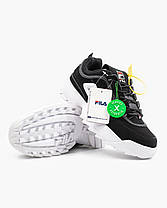 Кросівки Fila Disruptor 2 Black White Red, фото 5