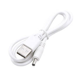 Перехідник кабель із роз'ємом USB на DC 5.5/2.1 50 см, білий