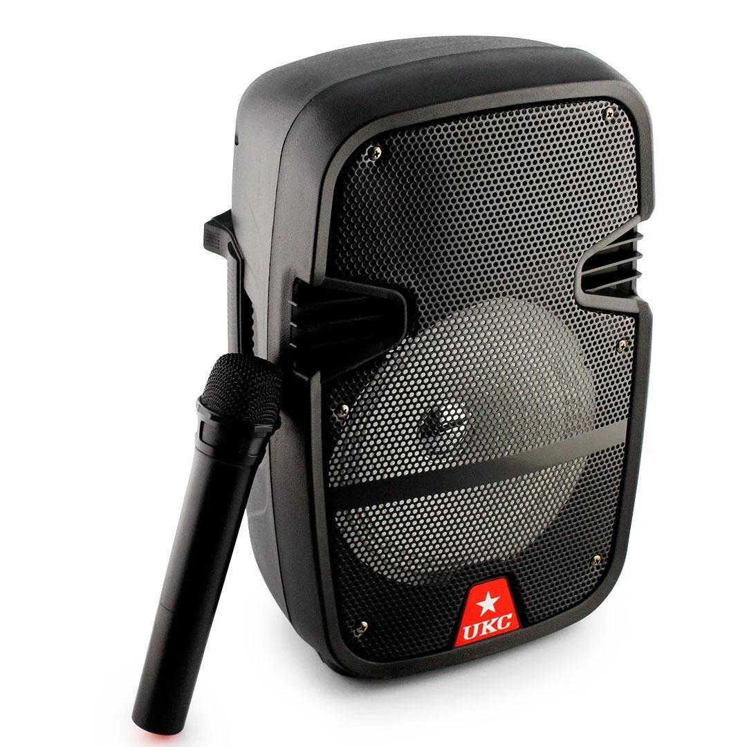 Переносна Колонка Караоке з Bluetooth UBS-008BT Big Led, пульт радіомікрофон