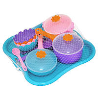 Игровой набор посуды "Ромашка" Tigres 39146, 19 предметов Пастель, World-of-Toys
