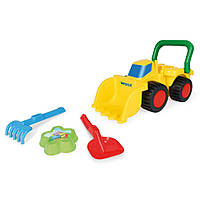 Детский Бульдозер Wader 70410 с игрушками для песка, World-of-Toys