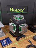 Лазерний рівень Huepar S04CG Premium 2 АКБ відкалібрований нівелір з штативом 1.4 м, фото 4