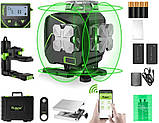 Лазерний рівень Huepar S04CG Premium 2 АКБ відкалібрований нівелір з штативом 1.4 м, фото 10