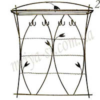 Кованая вешалка в прихожую №2 черный/бронза