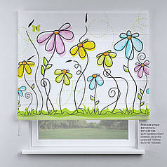 Римська штора Графічні квіти