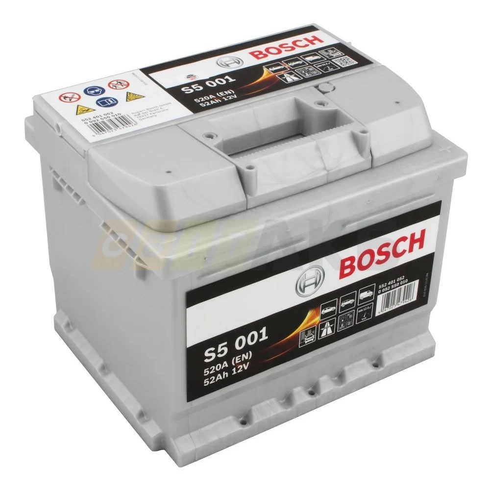 Аккумулятор BOSCH 6СТ-52Ah EN330 12V Евро (S5001) — Купить Недорого на ...